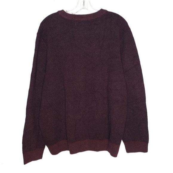 H&M Burgundy Wool Blend Crewneck Sweater - Picture 4 of 6
